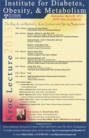 2013 Kroc Lecture Agenda