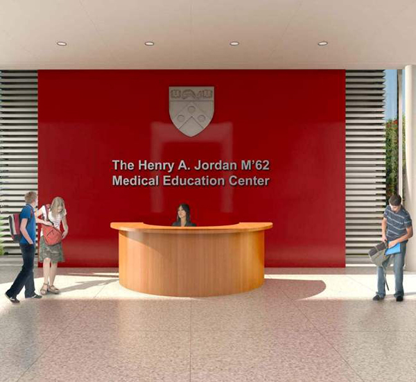 The Atrium - The new front door to the Perelman School of Medicine gives students and prospective students, parents, alumni, faculty, and other visitors a welcoming space in which to gather.