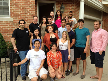 Drs. Resnick and Storm (in black), with students and trainees, summer 2013.