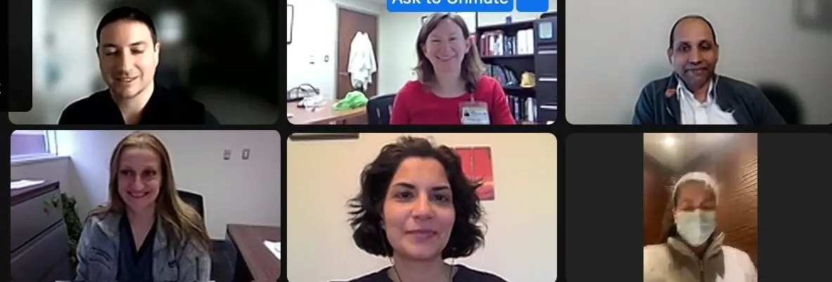 Virtual Post-Traumatic Epilepsy Research Center staff Zoom meeting 5