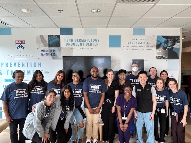TMMC and dermatology volunteers at the skin cancer screening event