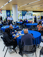Photo of attendees sitting at round tables during the Joining Forces Reception