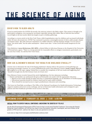The Science of Aging: Winter 2022