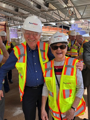 Drs. Bloch and Meadows touring the new hospital