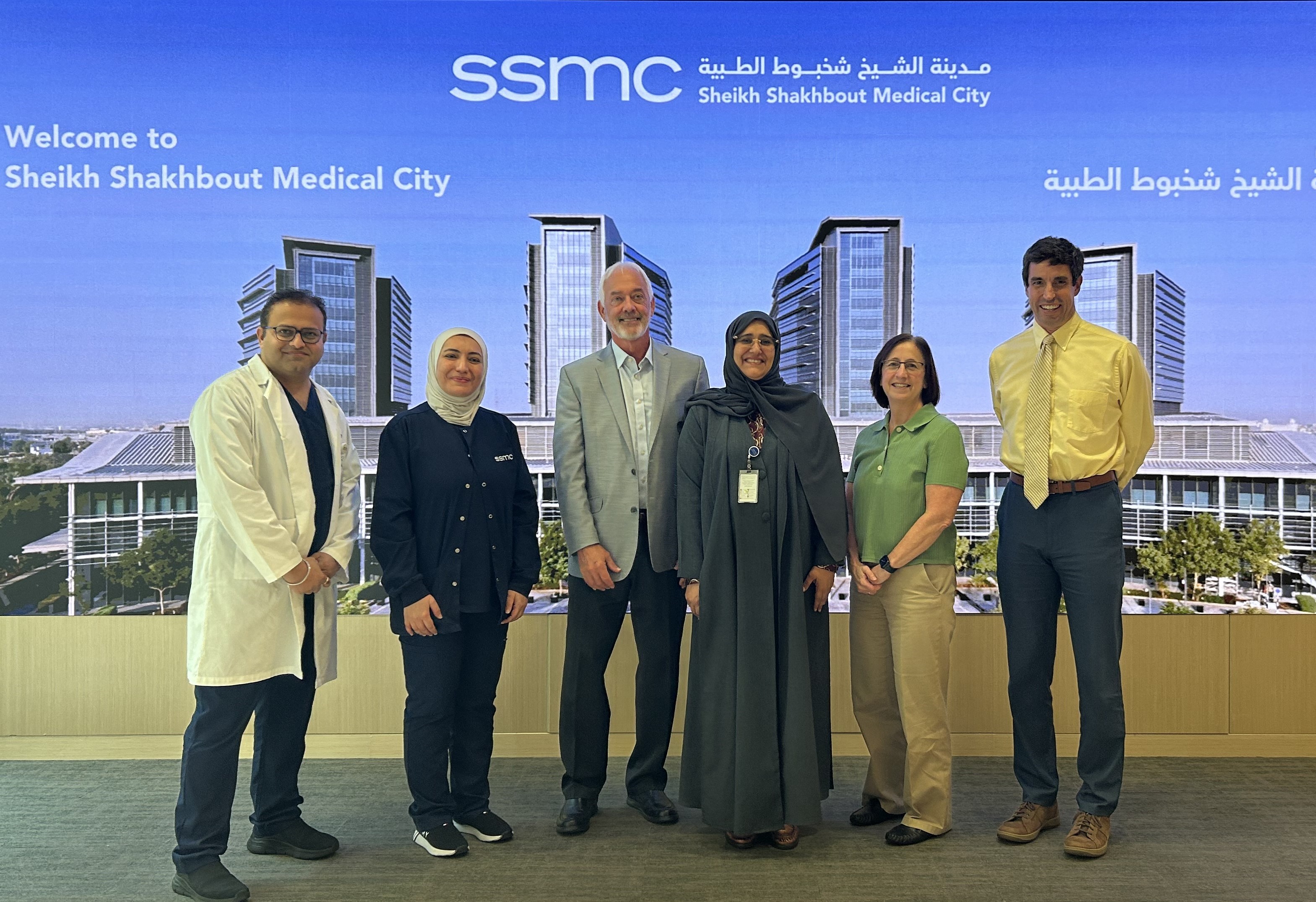 AUD-Penn Alliance leads visit Sheikh Shakhbout Medical City