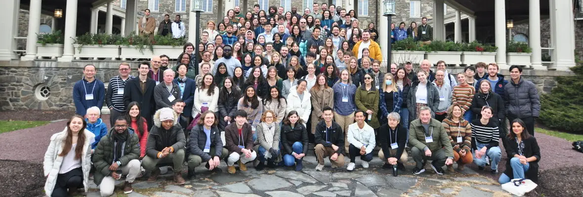 group photo of B&B/BMB members at annual department retreat at Skytop Lodge in the Pocconos