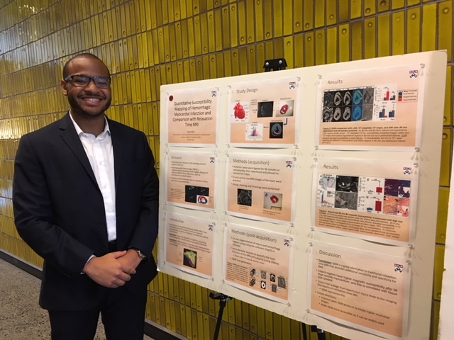 Photo of Anya Hall with poster presentation