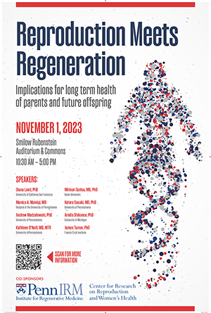 A small preview copy of the Reproduction Meets Regeneration poster