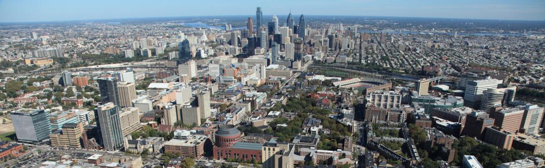 Photograph of University City, the district of Philadelphia where University of Pennsylvania is located.