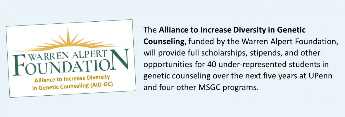 Description of the Alliance to Increase Diversity in Genetic Counseling scholarships for students underrepresented in Genetic Counseling