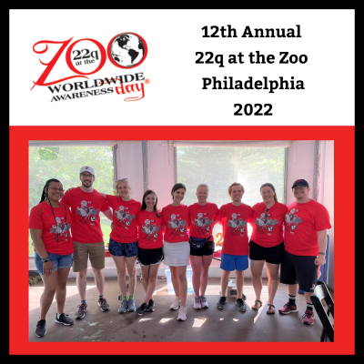 Students volunteering at 22q at the Zoo