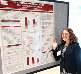 Meaghan Snell presents poster at Basser Conference