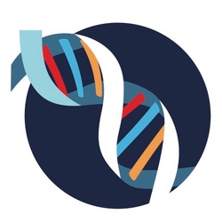 Center logo circle colorful DNA