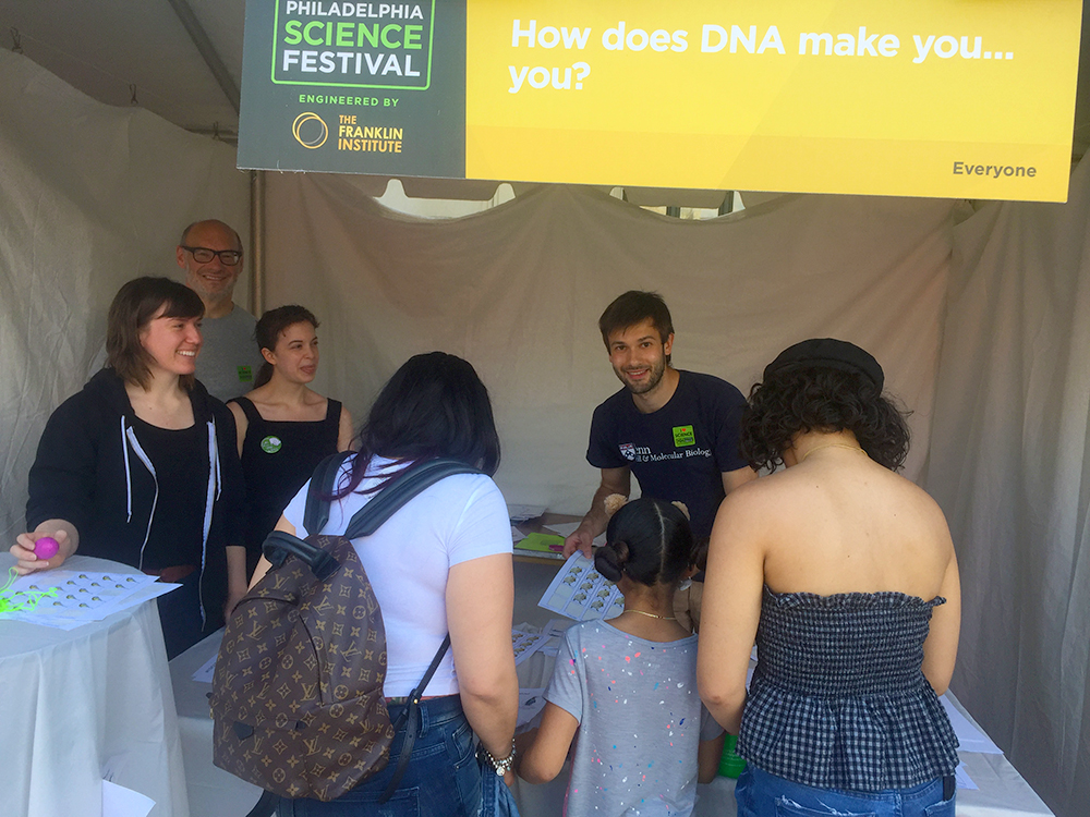 Genetics and Epigenetics booth at the 2018 Philadelphia Science Carnival