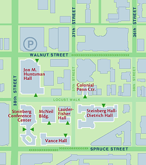 Huntsman Hall Map