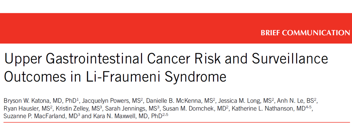 AJG upper GI cancer in LFS paper header