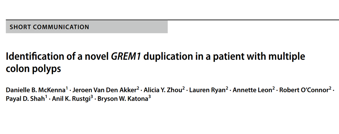 Familial Cancer GREM1 paper header