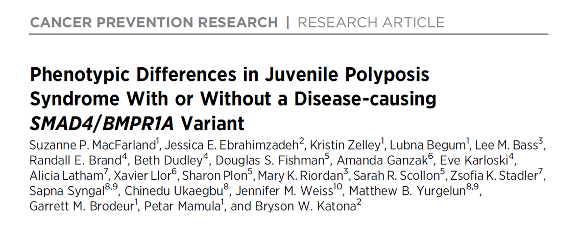 JPS Cancer Prevention Research paper header