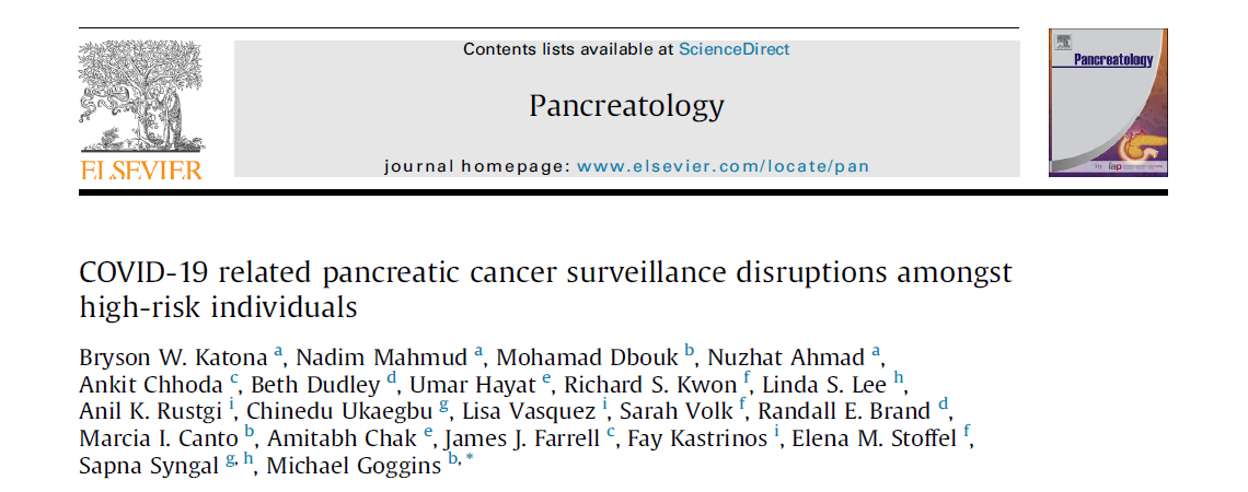 Pancreatology 2021 article header