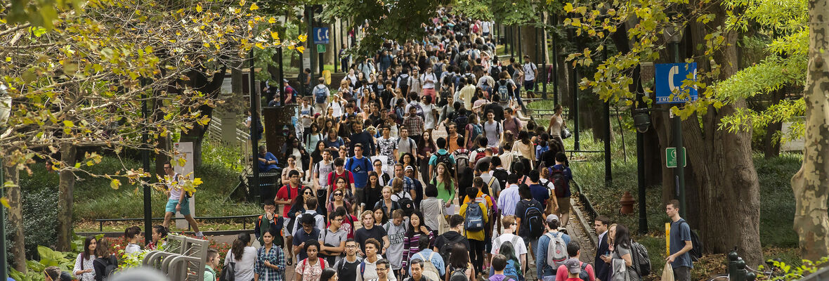 Penn Diversity on display. Locust Walk