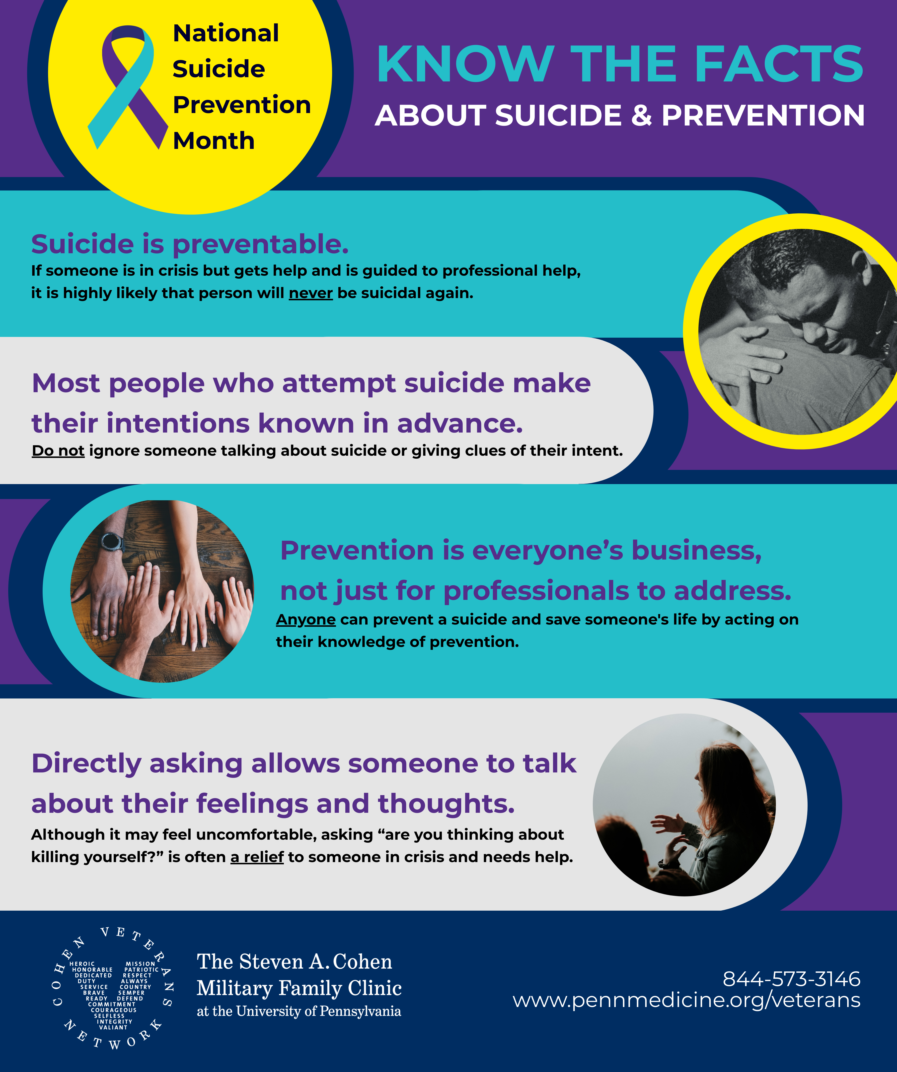 Know the facts about suicide and why prevention works.