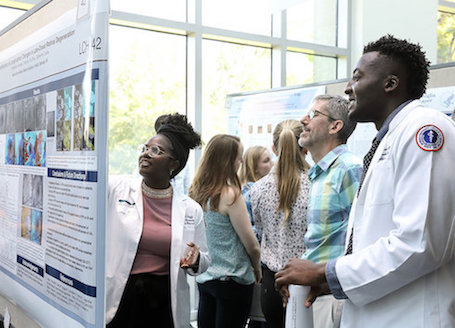 Students at poster session