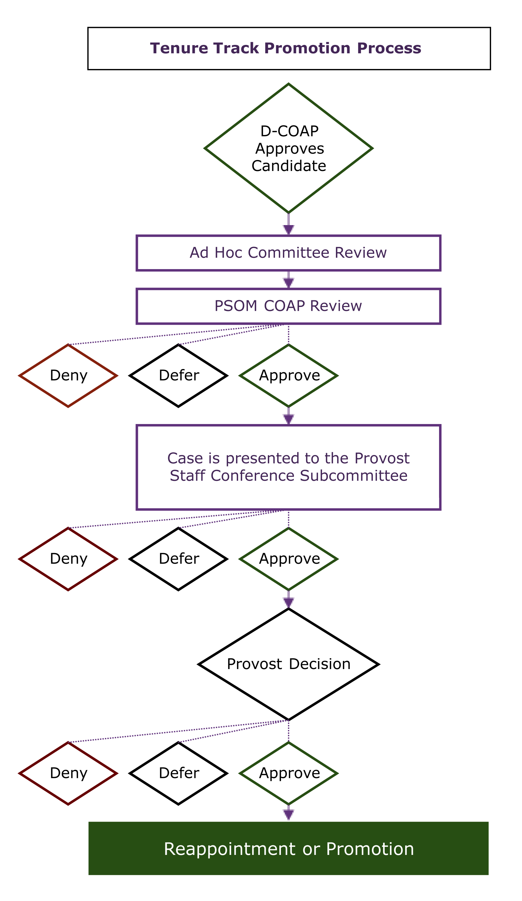 Tenure Track Promotion Process described in section above for Promotion Process