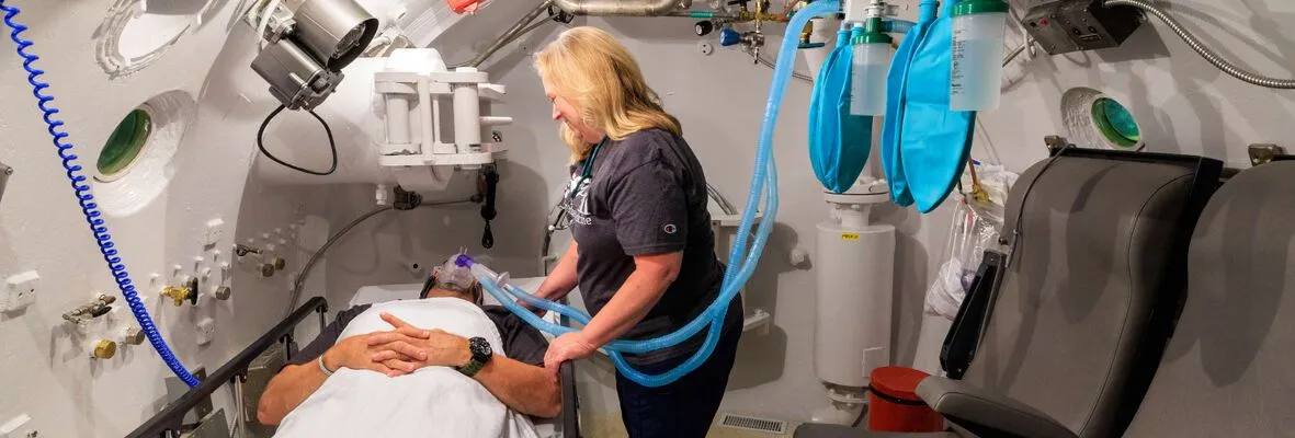 Patient Treatment in Hyperbaric Chamber