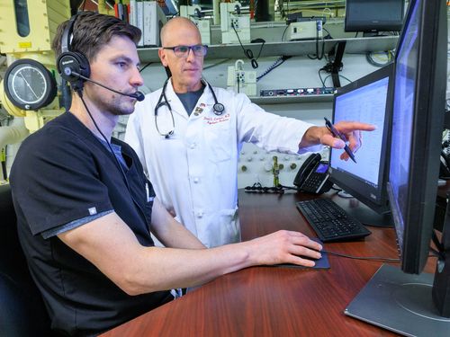 Physician and fellow interaction.