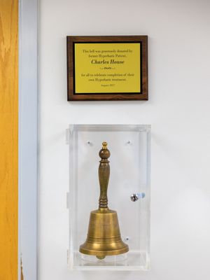 End of treatment celebratory bell.