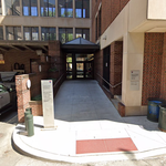 Enter the building and turn left. Security can direct you. 