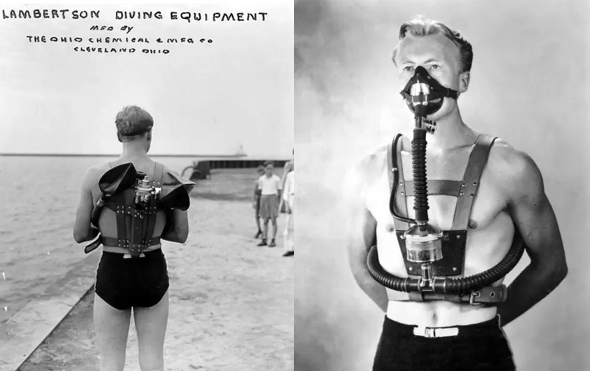 Dr. Lambertsen's design becomes reality. Source: CIA