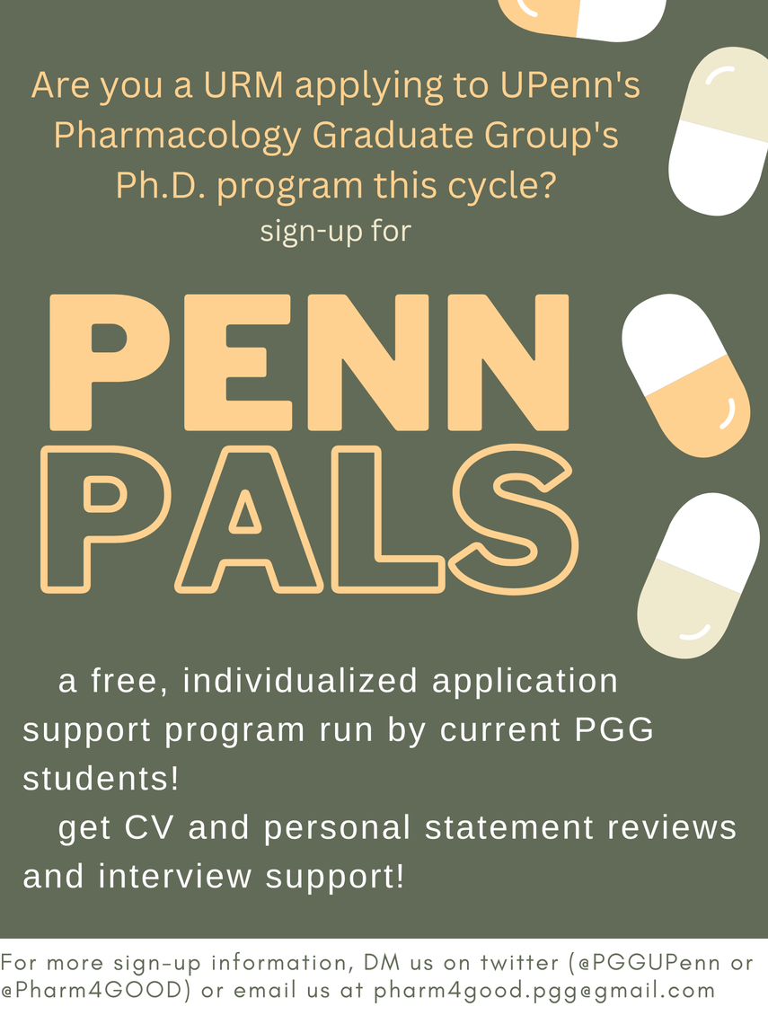 PENN PALS is a free, individualized application support program run by current PGG Students. Get CV and personal statement reviews and interview support!
