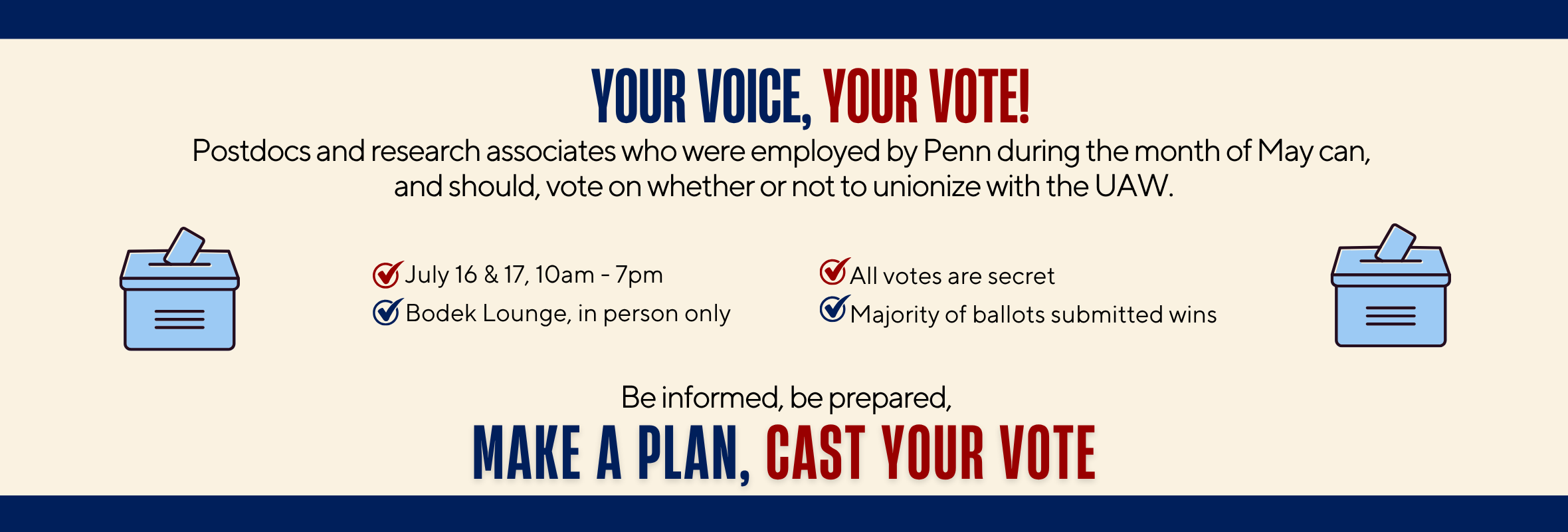 BPP Get out the Vote banner