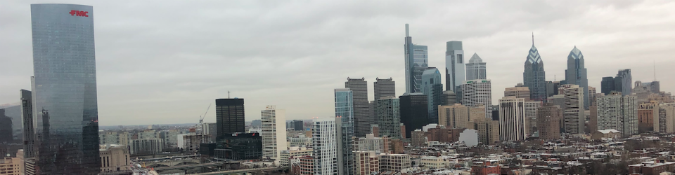 Philadelphia skyline along Schuylkill River