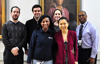 Front Row Left to Right: Akosua Nti, Rose Li. Back Row Left to Right: Zachary Meisel, MD, MPH, MS, Peter Guyon, Lauren McCollum, Horace DeLisser, MD