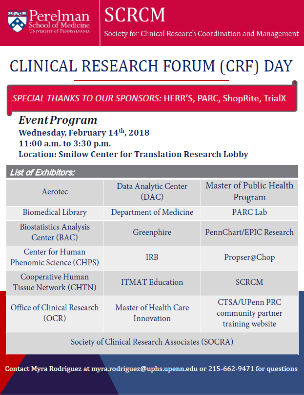Home Society For Clinical Research Coordination And Management Home Society For Clinical Research Coordination And Management Scrcm Perelman School Of Medicine At The University Pennsylvania