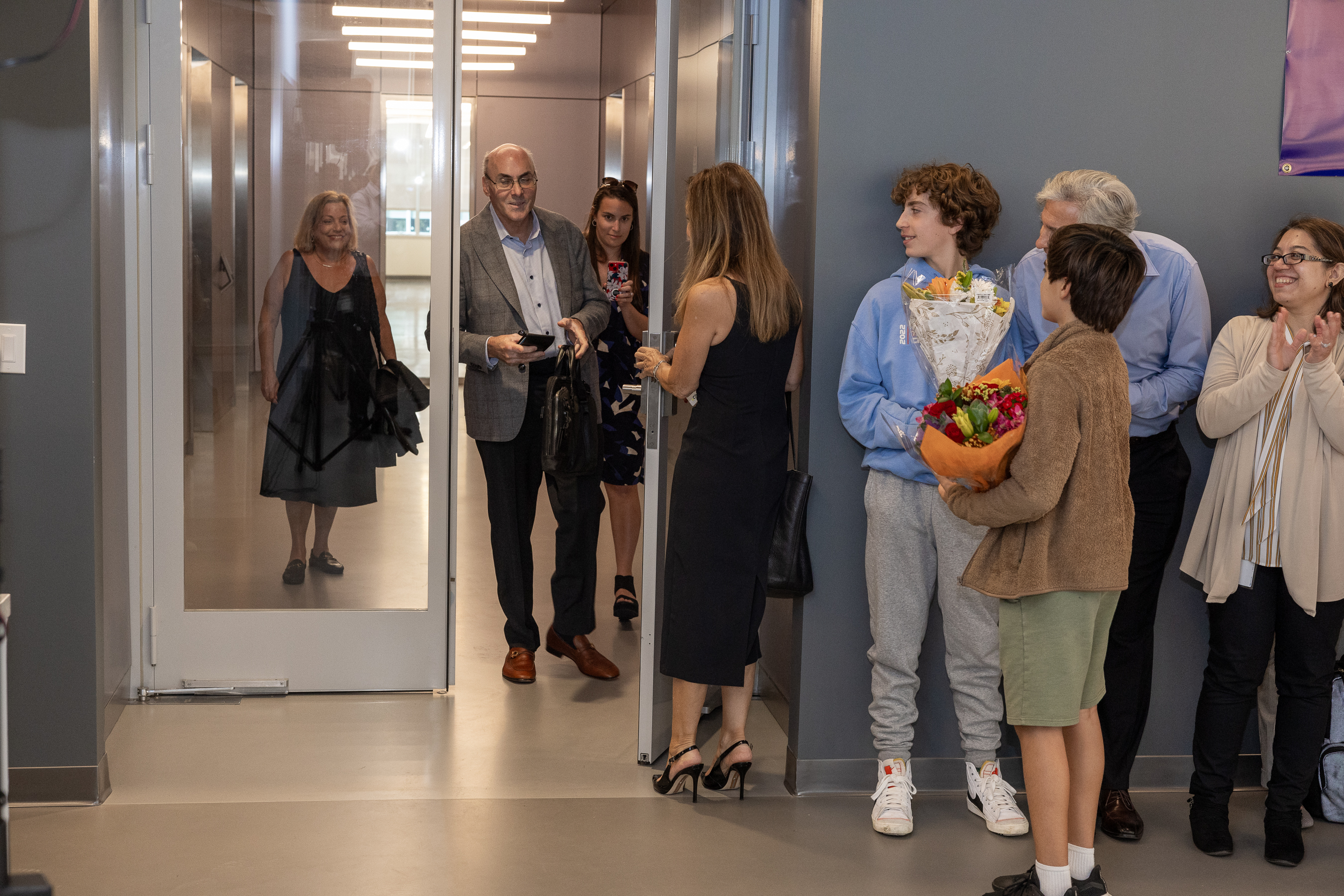 Drew Weissman arriving at the Weissman Lab