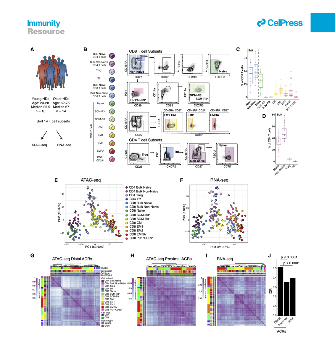 Human T cell transcriptional and epigenetic landscape